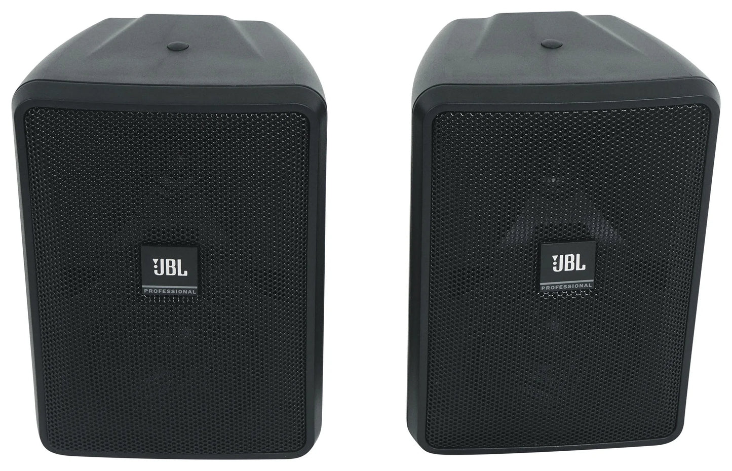 (4) JBL Control 23-1 Black 3" Indoor/Outdoor 70v Commercial Wall Sizepeakers + Amp