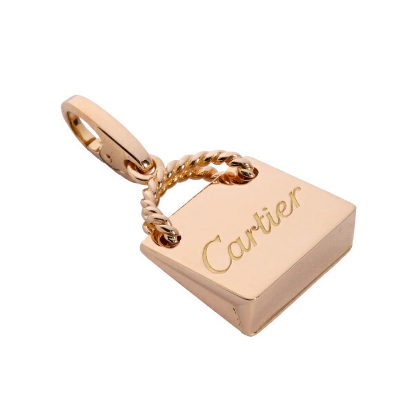 Pre-Owned Cartier shopping bag K18PG pink gold charm (Good)