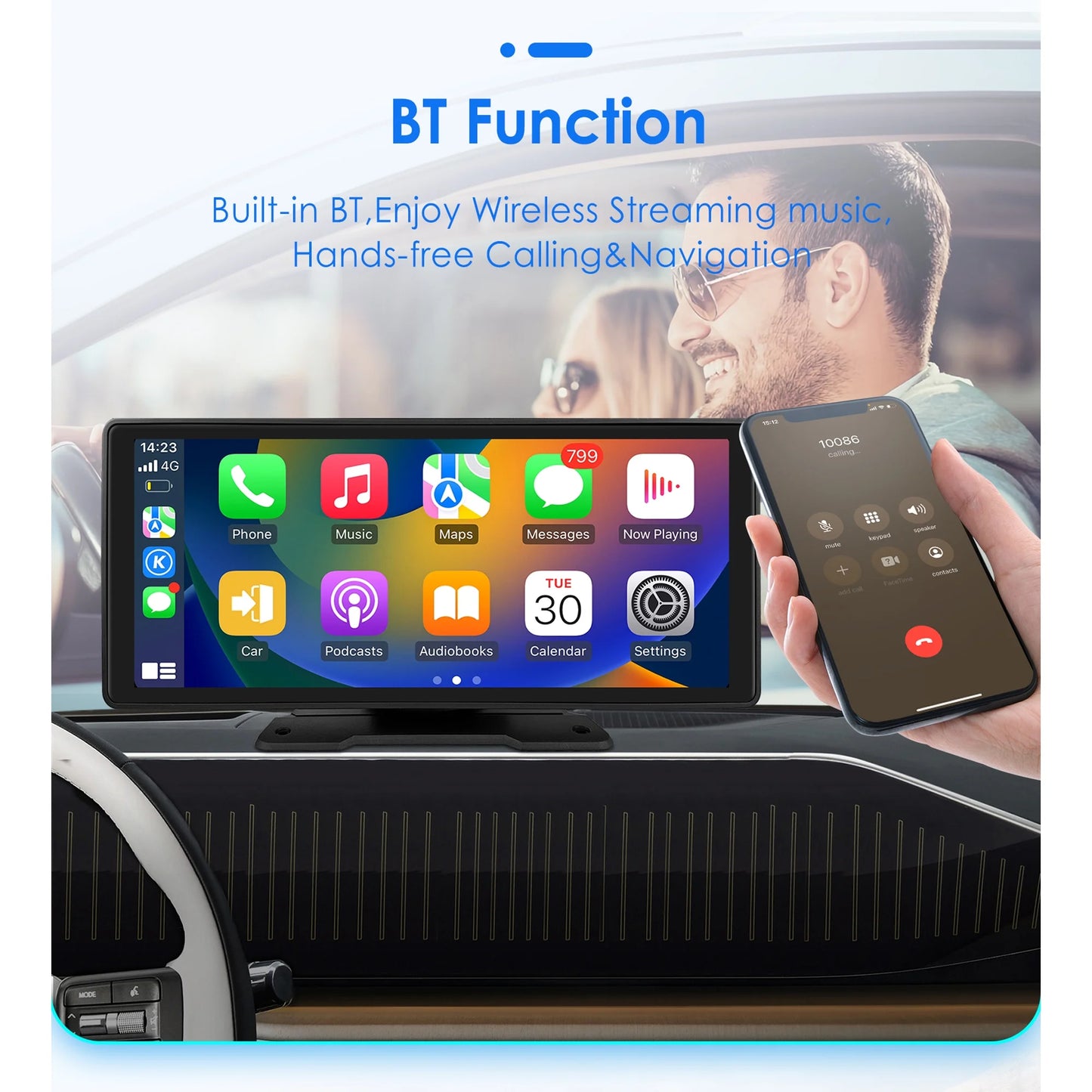 Android Auto Wireless Apple Carplay 360° Adjustable 10.26 Inch Touchscreen Car Radio Sizetereo Head Unit Bluetooth GPSize Navigation Player With Backup Camera