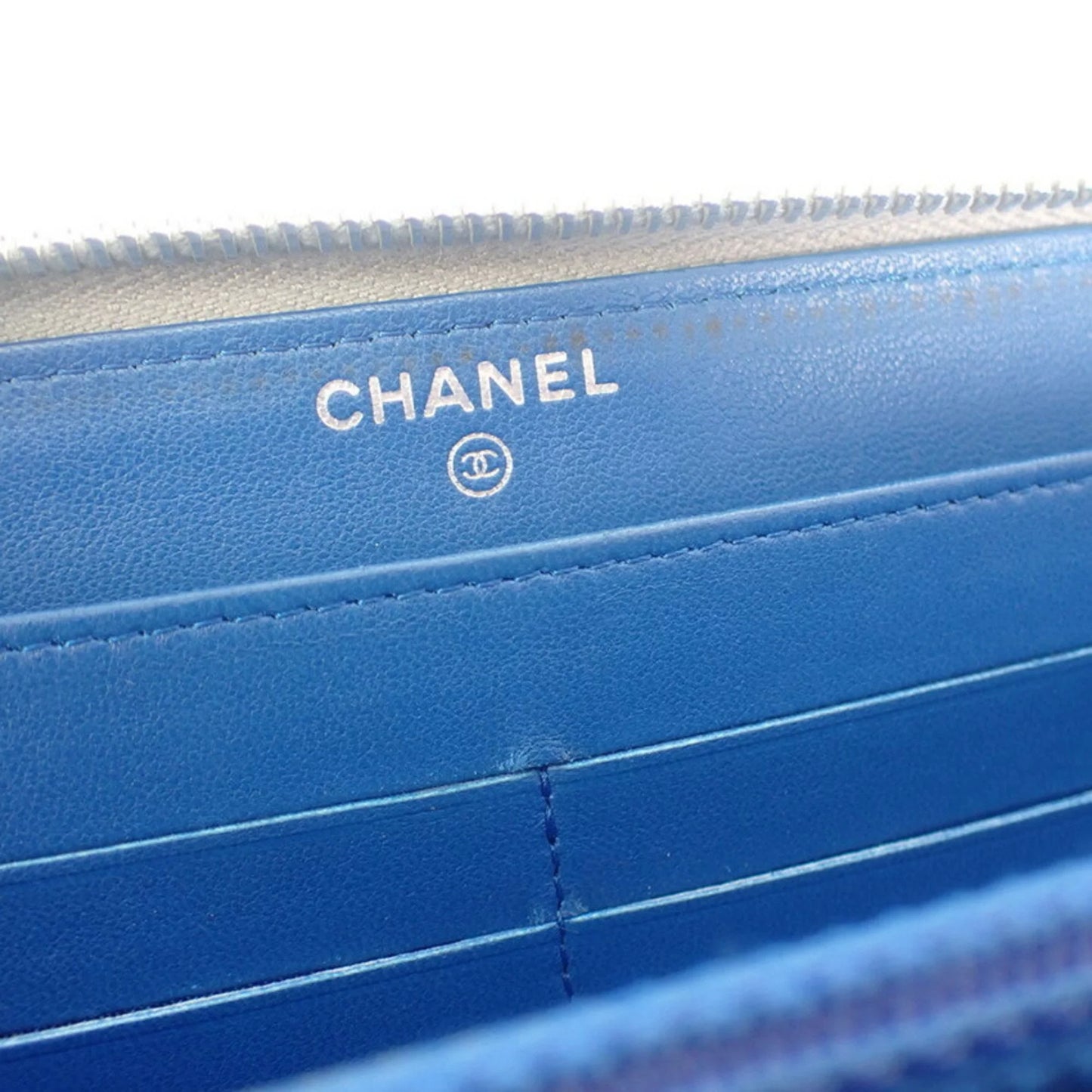 Pre-Owned CHANEL Chanel Cambon matelasse here mark computer pattern circuit board long wallet (Good)