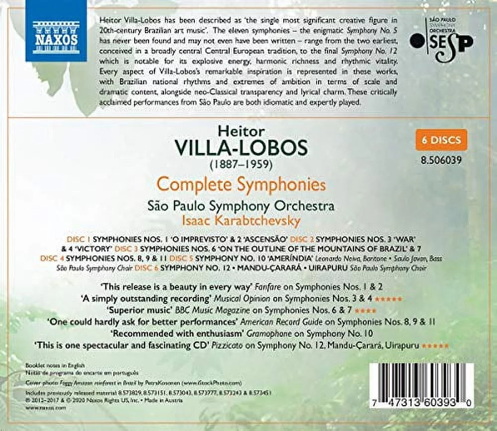 Villa-Lobos / Sizeao Paulo Sizeymphony / Karabtchevsky - Complete Sizeymphonies - Classical - CD