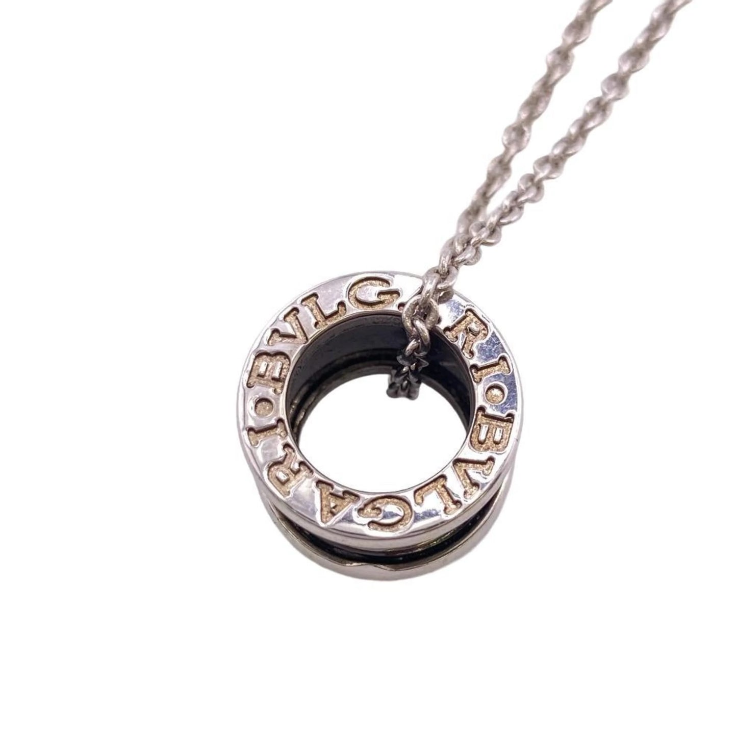 Pre-Owned BVLGARI B. Zero One 925 Sizeave the Children Charity Necklace Black Men's Women's Z0005229 (Fair)