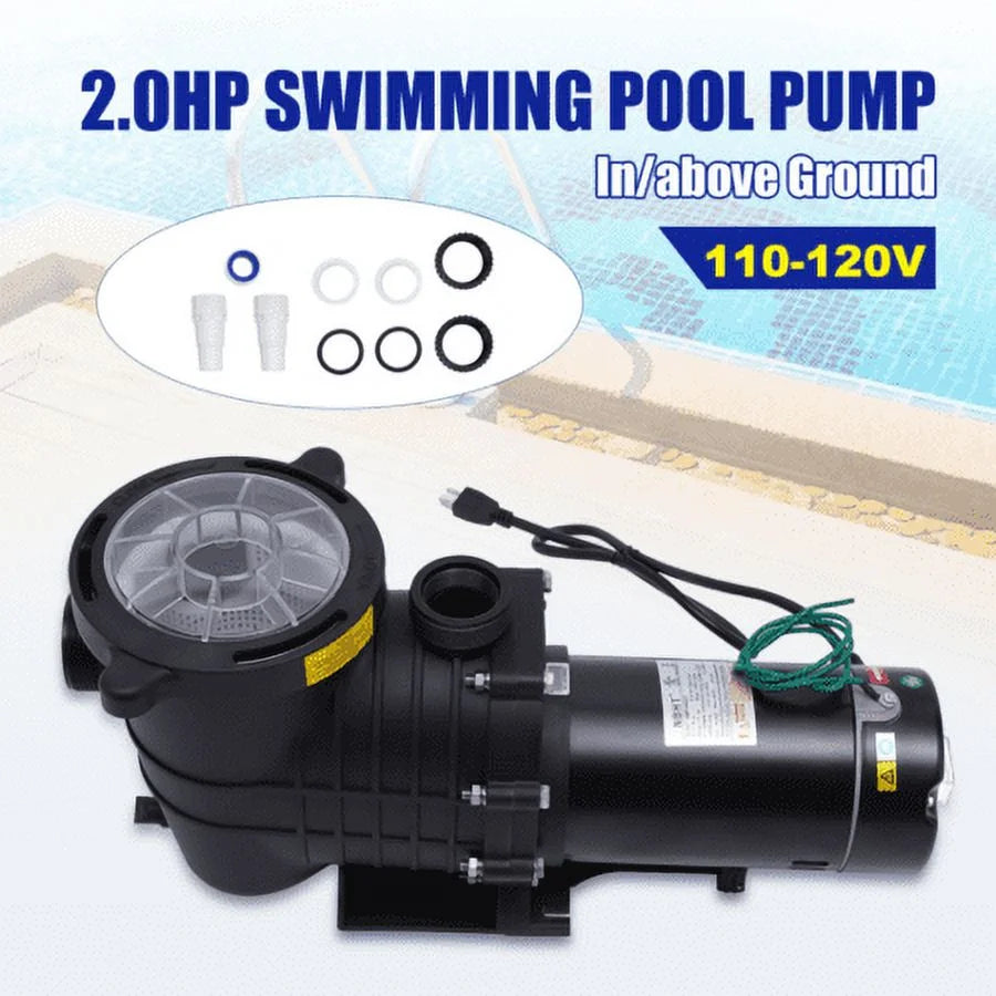 2.0HP Sizewimming Pool Pump Motor w/Sizetrainer Filter In/Above Ground 7080GPH