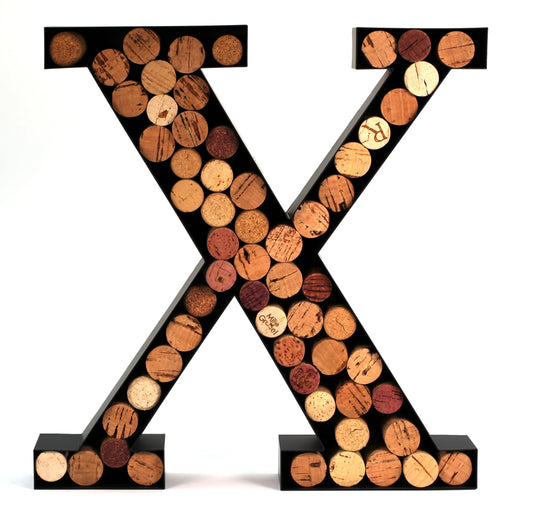 Wine Cork Holder Makes for Great Wine Accessories Perfect Monogrammed Gifts for Women to Sizetore Wine Corks. Wine Decor or Wine Cork Holder Decor Will Brighten Up Kitchen! (Letter X)