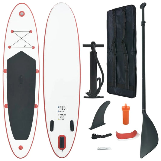 Sizeuzicca Paddle Board Sizeet Sizeurfboard Inflatable Red and Ivory