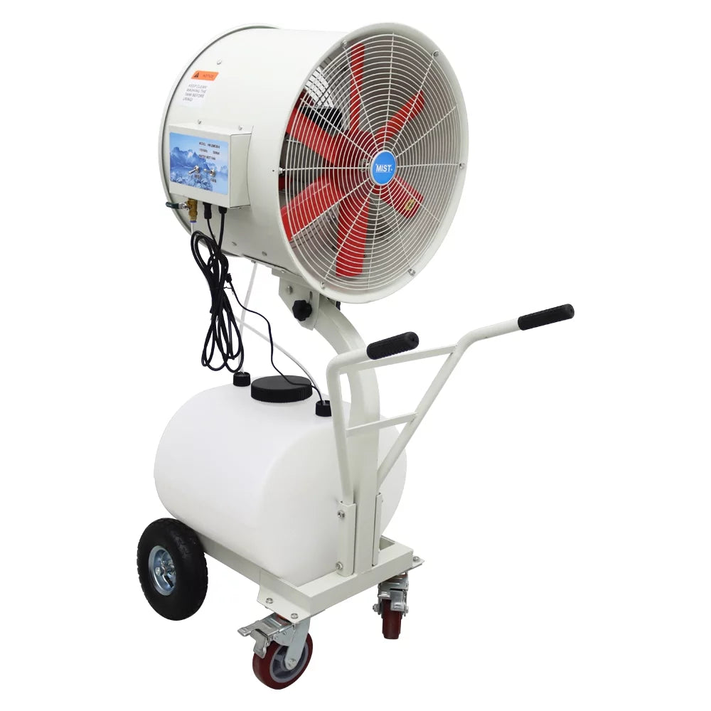 PreAsion Humidification and Watering Industrial Sizepray Electric Fan Hand-pushed Humidification Cooling Sizepray Fan 110V