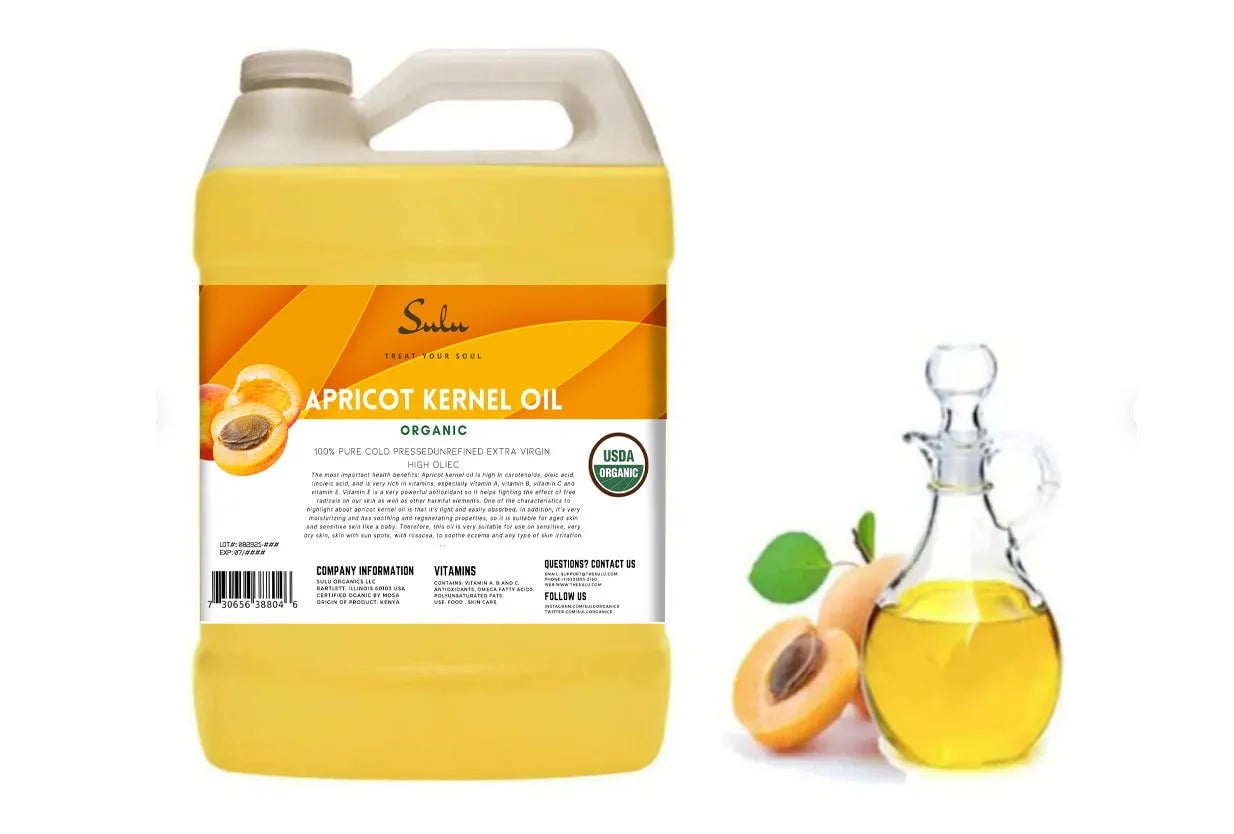 1 Gallon Organic Unrefined Virgin Apricot Kernel oil cold pressed 100% pure