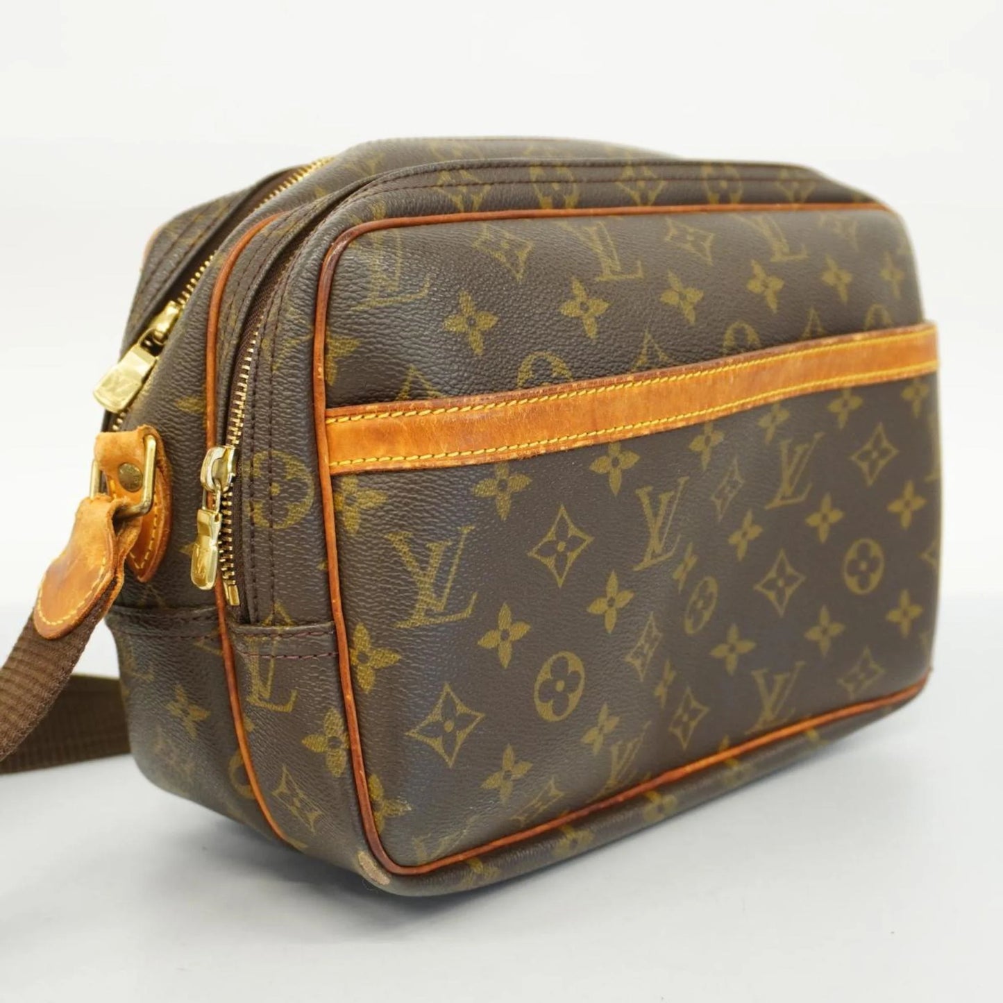 Pre-Owned Louis Vuitton Sizehoulder Bag Monogram Reporter PM M45254 Brown Ladies (Good)