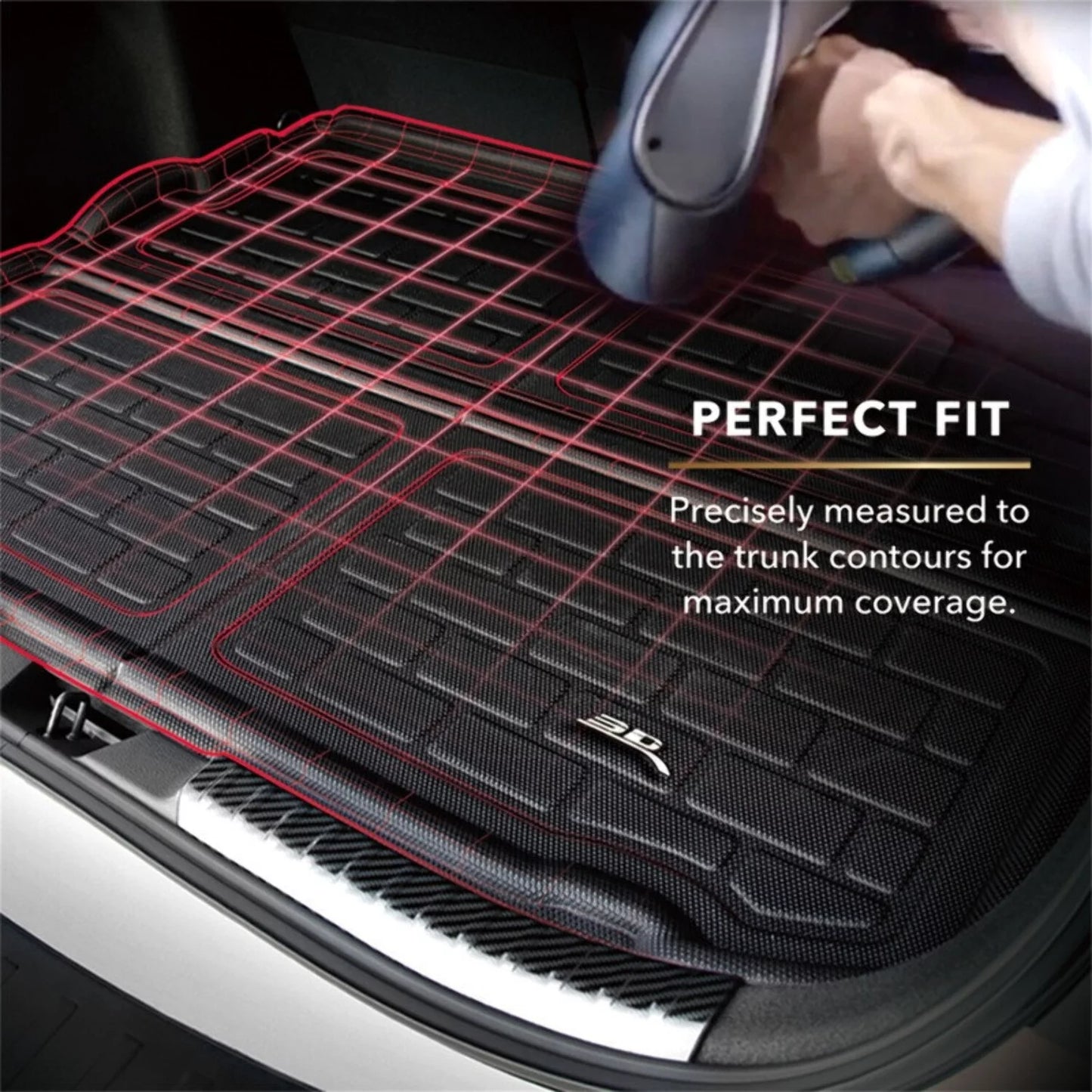 3D MAXpider KAGU Cargo Liner (BLACK) compatible with TOYOTA HIGHLANDER 2008-2013 - Cargo Liner