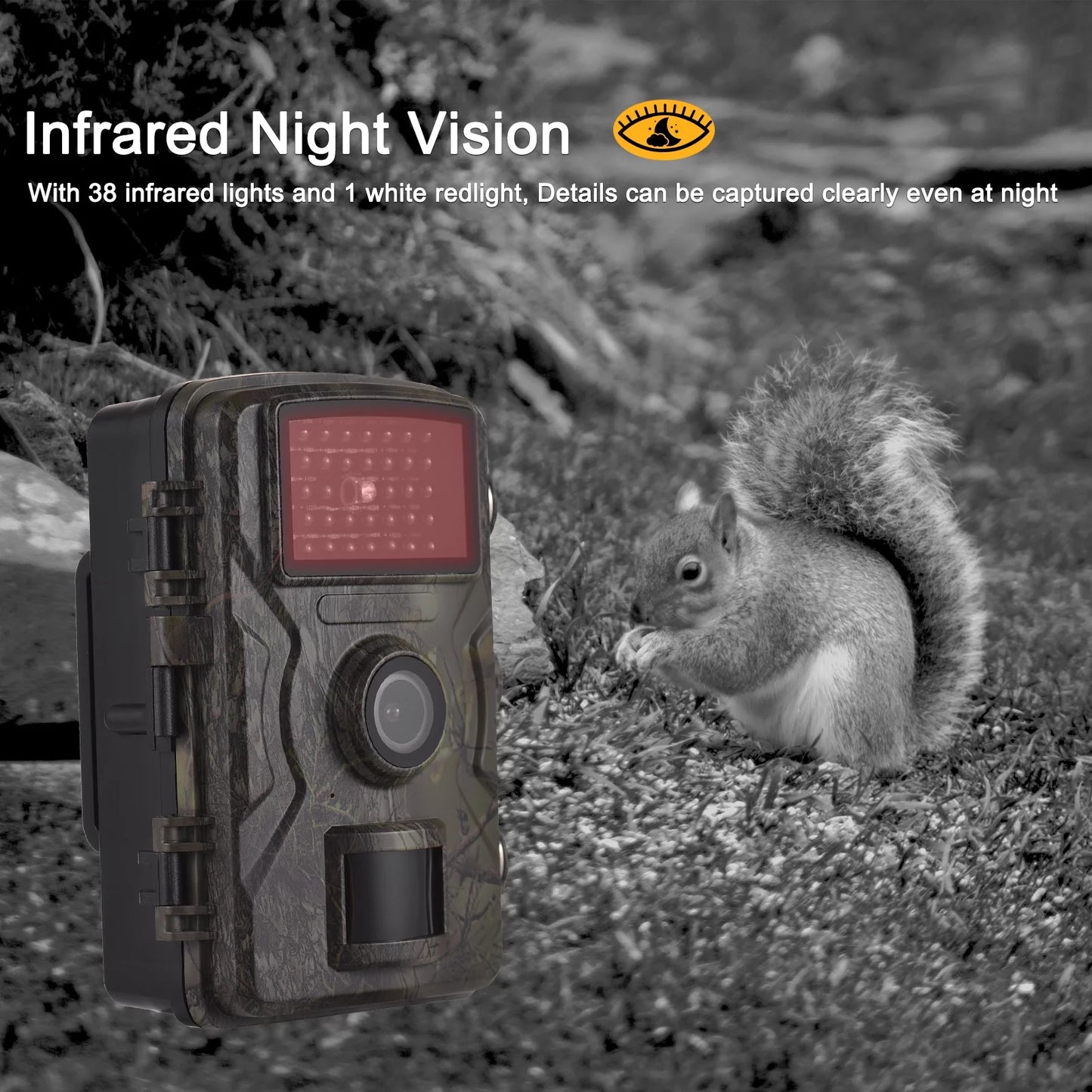 1080P Trail 16MP Wildlife Tracking with 2.0 Inch TFT Color Sizecreen 0.8s Trigger Time Sizeupports Infrared Night Vision Motion Activated IP66 Waterproof