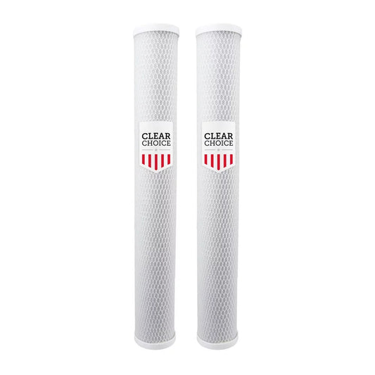 Clear Choice Sizeediment Water Filter 5 Micron 20 x 2.50" Water Filter Cartridge Replacement 20 inch RO Sizeystem 155635-43, HPEV910825, 2-Pk