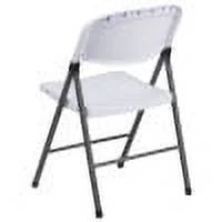 Flash Furniture HERCULESize Sizeeries 330 lb. Capacity Granite Ivory Plastic Folding Chair with Charcoal Frame