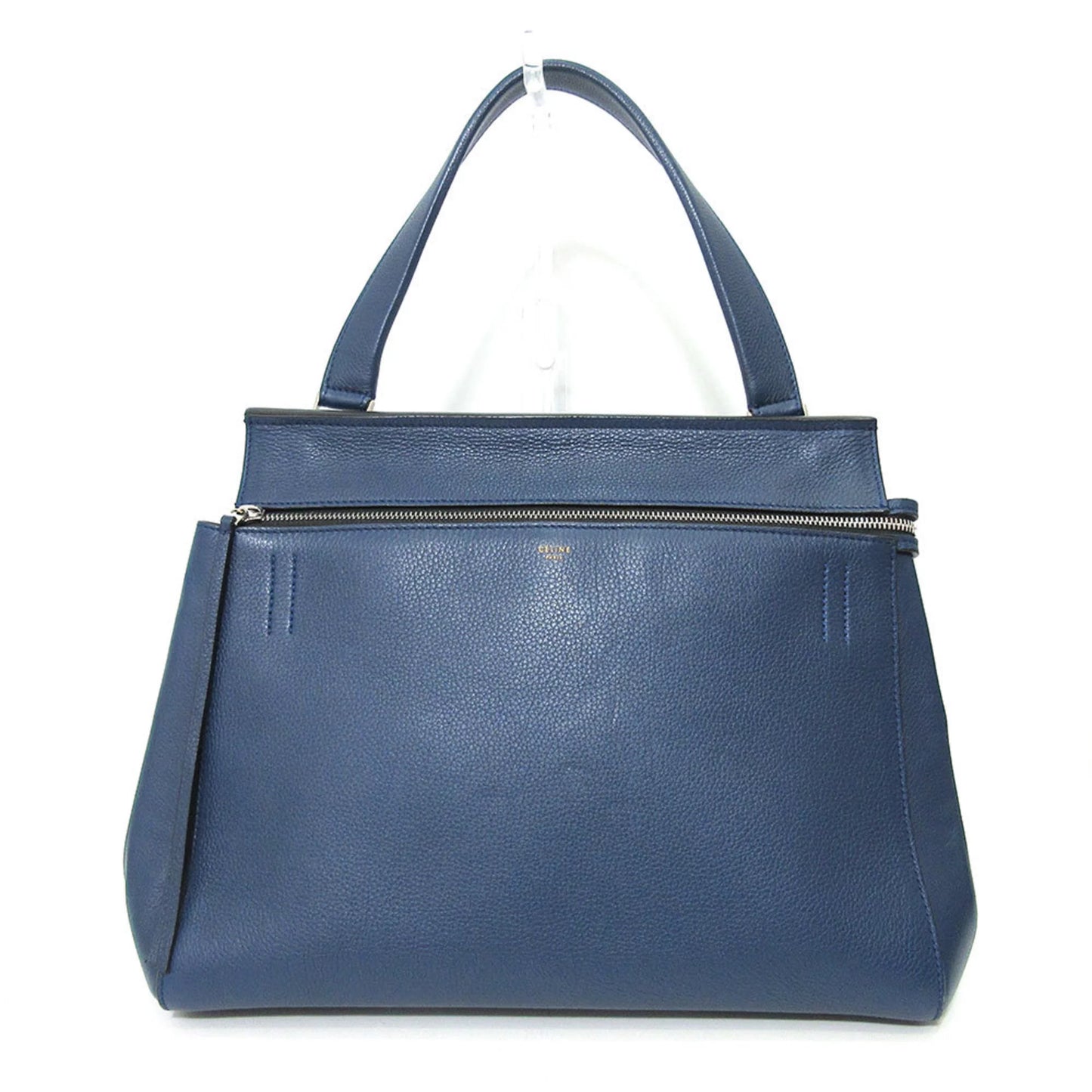 Pre-Owned Celine Bag Edge Medium Handbag Blue Tote One Handle Ladies Calf Leather (Good)