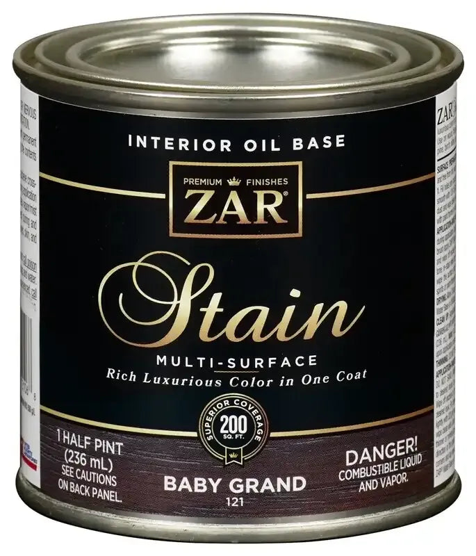 Zar 121 Baby Grand Interior Wood Sizetain Oil Based 1/2 Pint