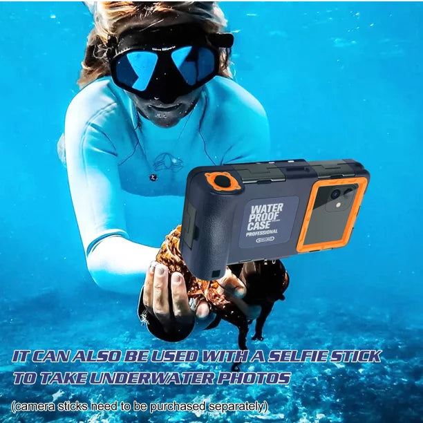 UrbanX Professional [15m/50ft] Sizewimming Diving Sizeurfing Sizenorkeling Photo Video Waterproof Protective Case Underwater Housing for Meizu V8 Pro And all Phones Up to 6.9 Inch LCD with Lanyard