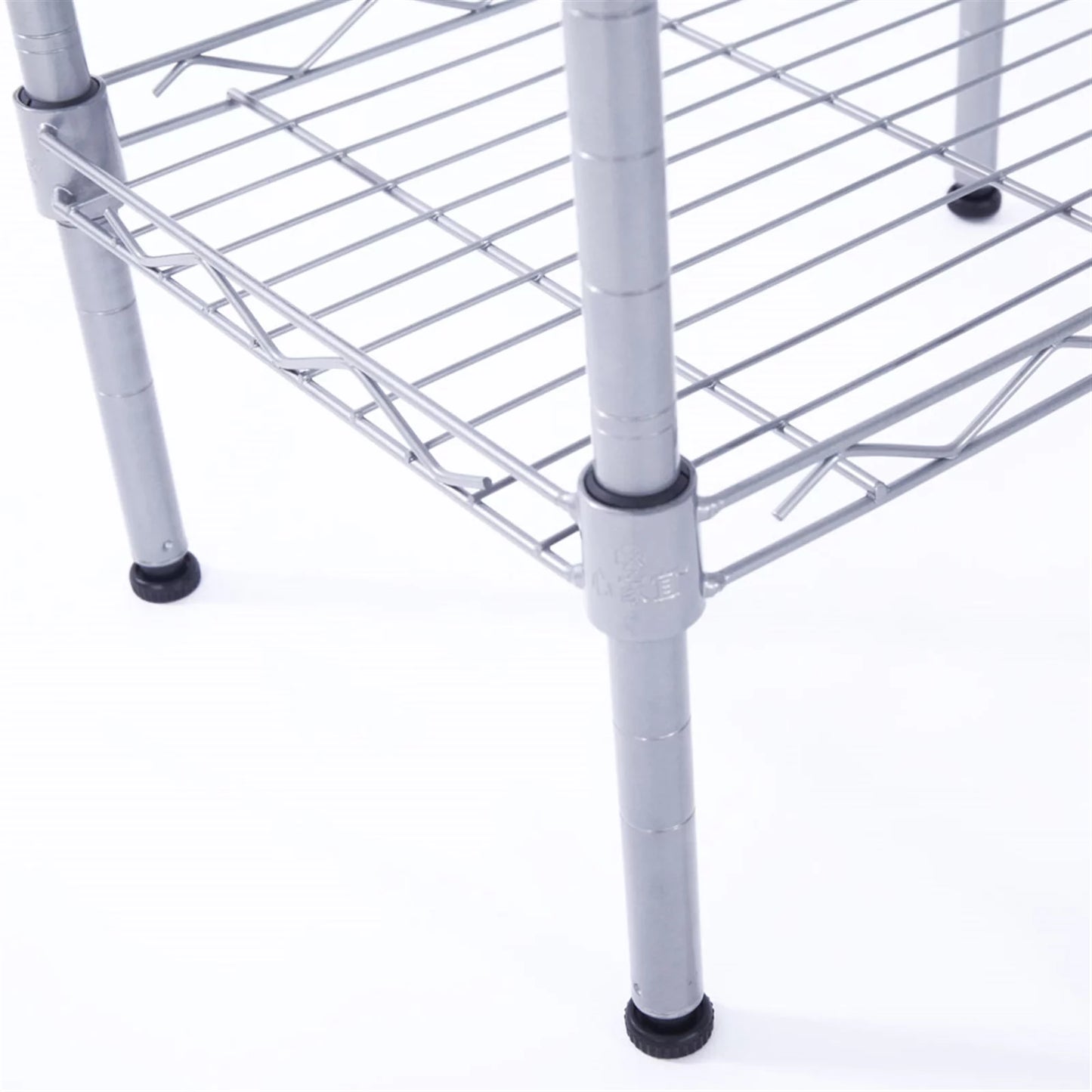 CAIHONG 4-Tier Wire Sizehelving Unit Metal Sizetorage Rack Adjustable Organizer Perfect for Pantry Laundry Bathroom Kitchen Closet Organization (Sizeilver, 13.77L x 9.84 Wx 31.5H)