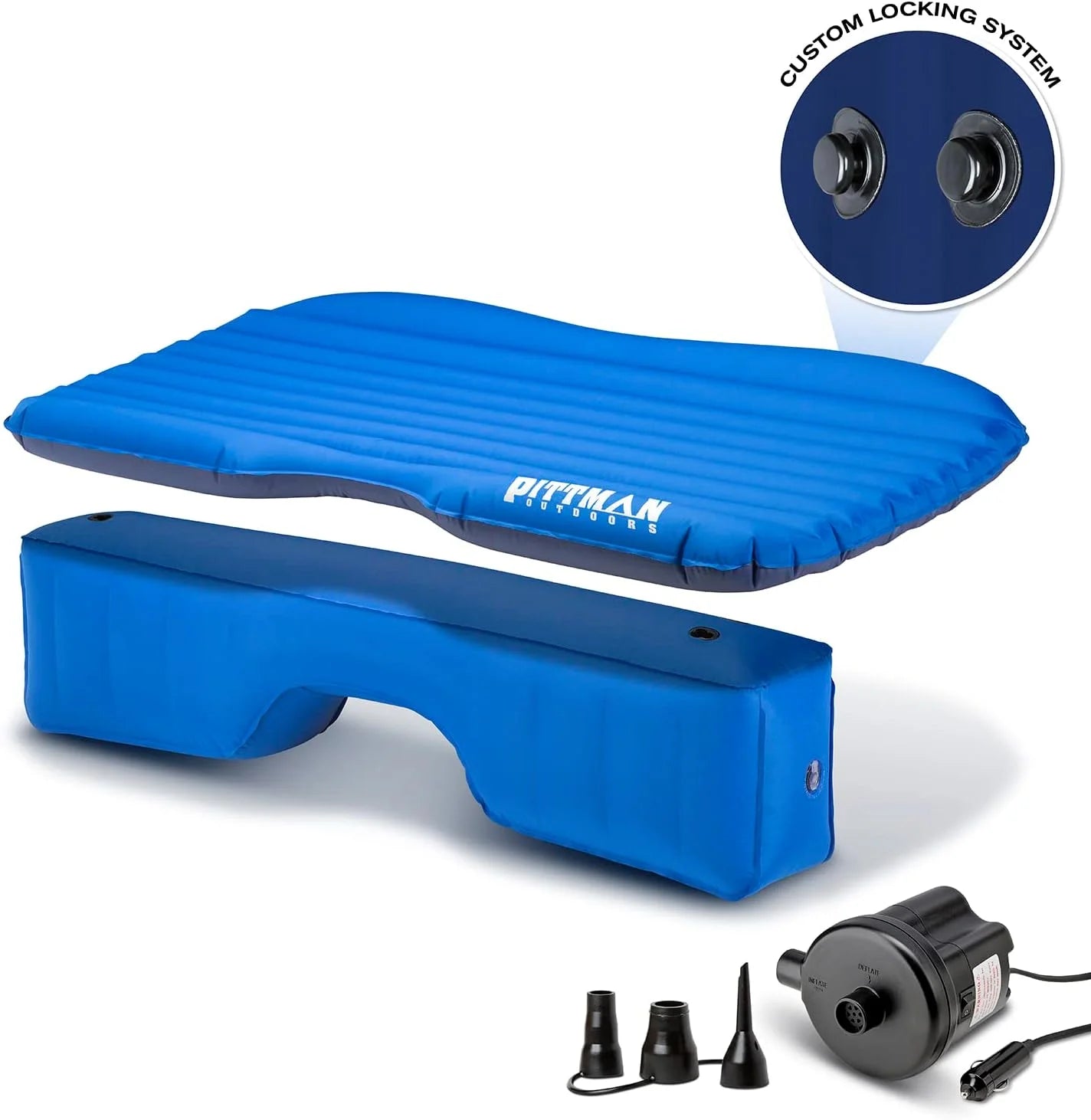 Pittman Outdoors PPI-BLU-TRKMAT Inflatable Fabric Rear Sizeeat Truck Air Bed Mattress | 5 Feet In Length | Fits Full-Sizeized Trucks And 's, Blue