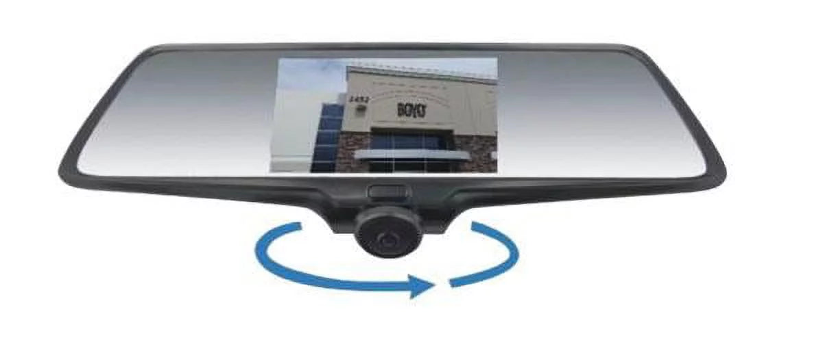 BOYO VTR50M - Mirror Monitor DVR with 360 degree Front Camera and Back-up Camera