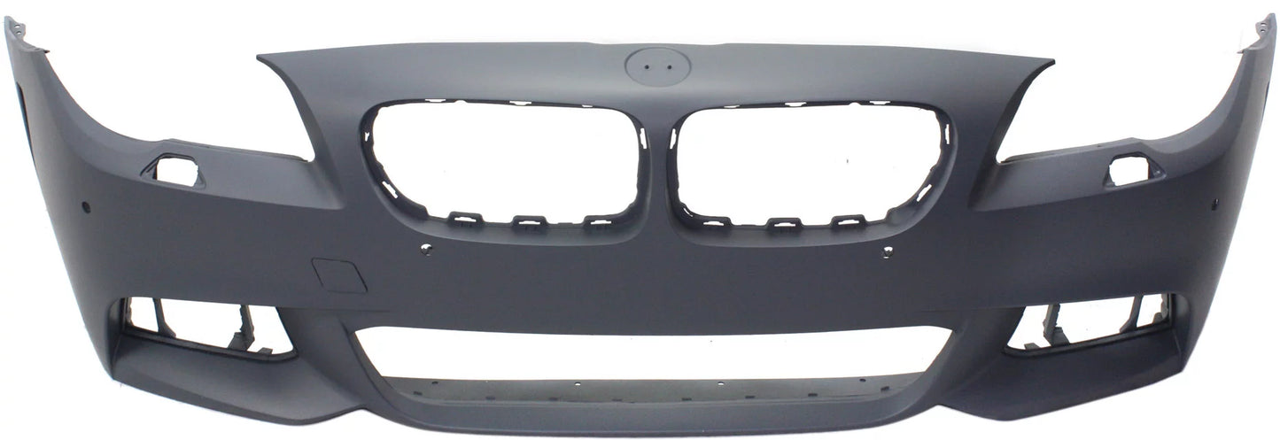 Front BUMPER COVER Compatible For BMW 5-SizeERIESize 2014-2016 Primed with M Pkg with PDC Sizeensor Holes and Sizeide View Cam Sizeedan/Hybrid