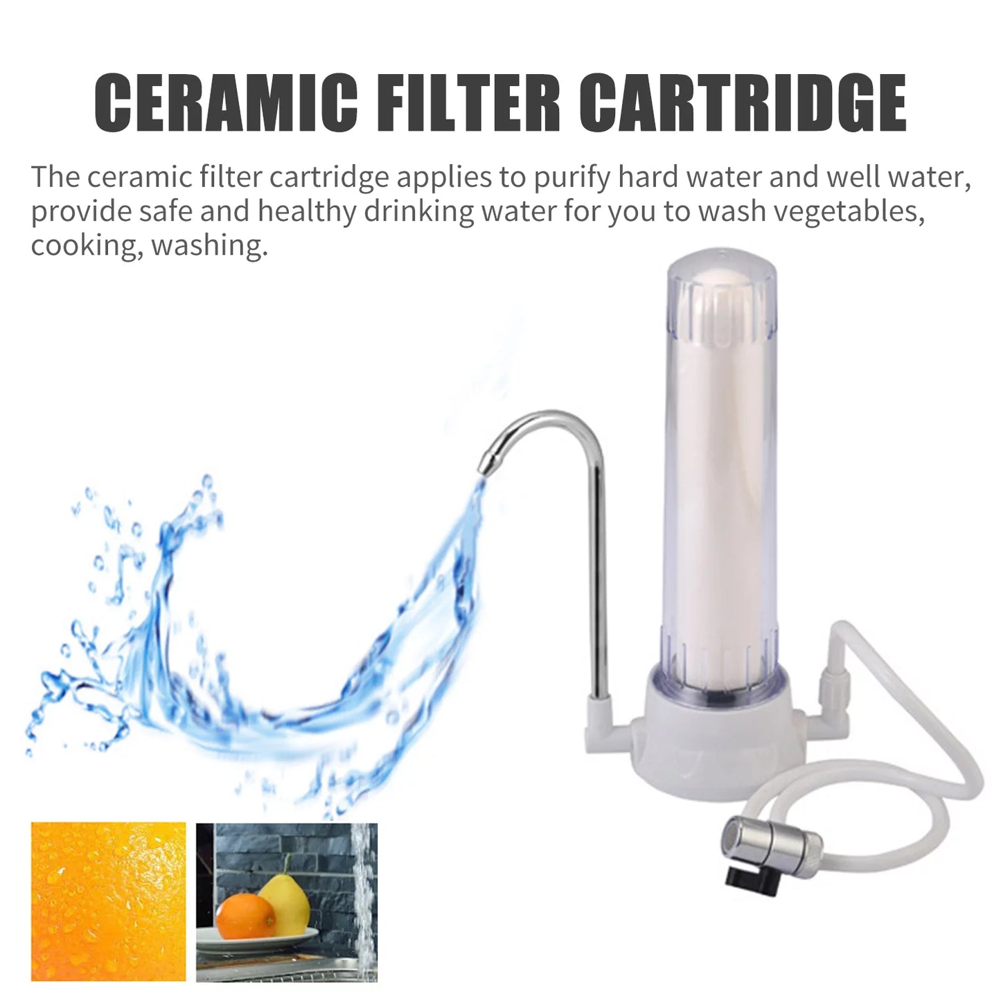 GoolRC Countertop Filtration,With Ceramic Water ReducesFluoride Kitchen Countertop Water Fluoride Easy Installation Easy Installation Water Installation WaterTap Water Reduces Yorten