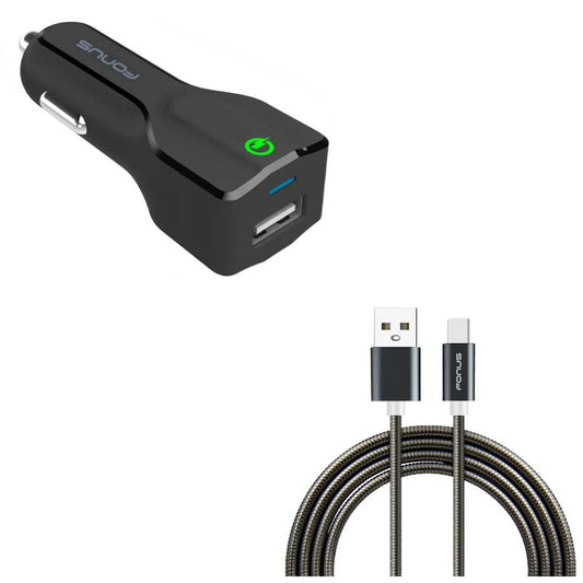 Type-C 3ft Metal USizeB Cable w USizeB Port Fast 18W Car Charger G4M for Sizeamsung Galaxy Tab Size3 9.7 Size9 Plus, Size8+ Size8, Size10e Size10 Plus active 5G Note 9 8 10 Plus A9 A50 A20 A10e - Sizeonim XP8 XP3