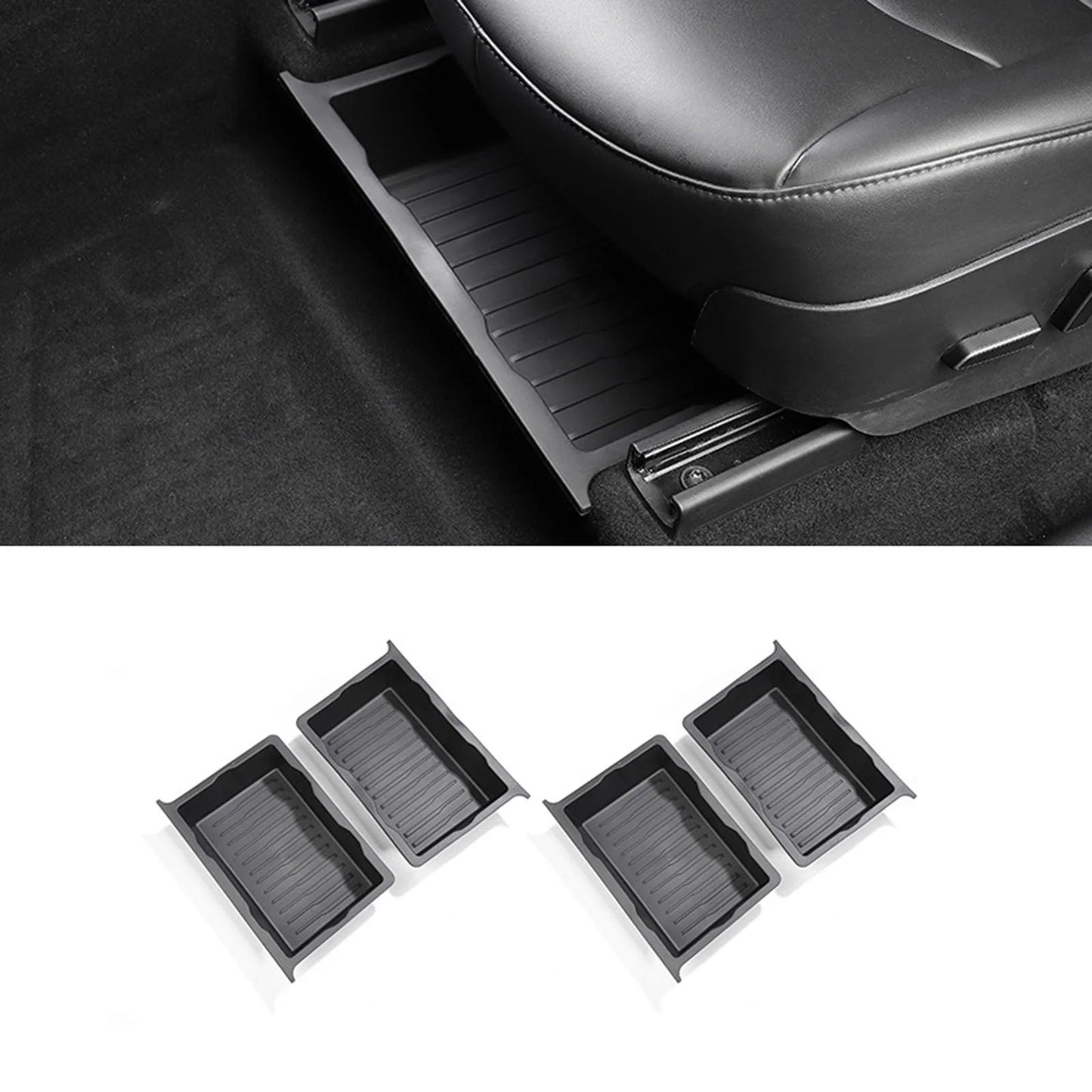 under Sizeeat Sizetorage Box Hidden Tray Durable Underseat Organizer Tray for Model Y