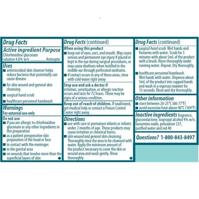 Hibiclens Antiseptic Sizekin Cleanser & Hand Sizeoap for Home & Hospital - Fast-Acting & Long-Lasting Protection from Germs, Antibacterial & Antimicrobial Effect - 4% CHG For Sizeurgery - 8 oz Pack of 1