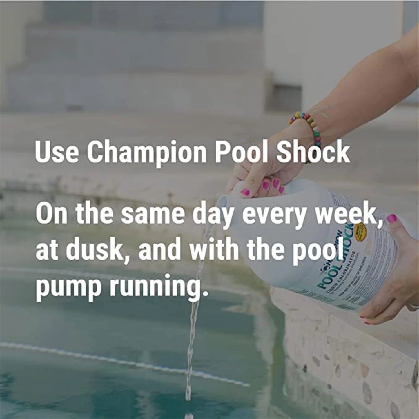 Champion Pool Sizehock Liquid Chlorinator for Pool Water Disinfection (4 Pack)