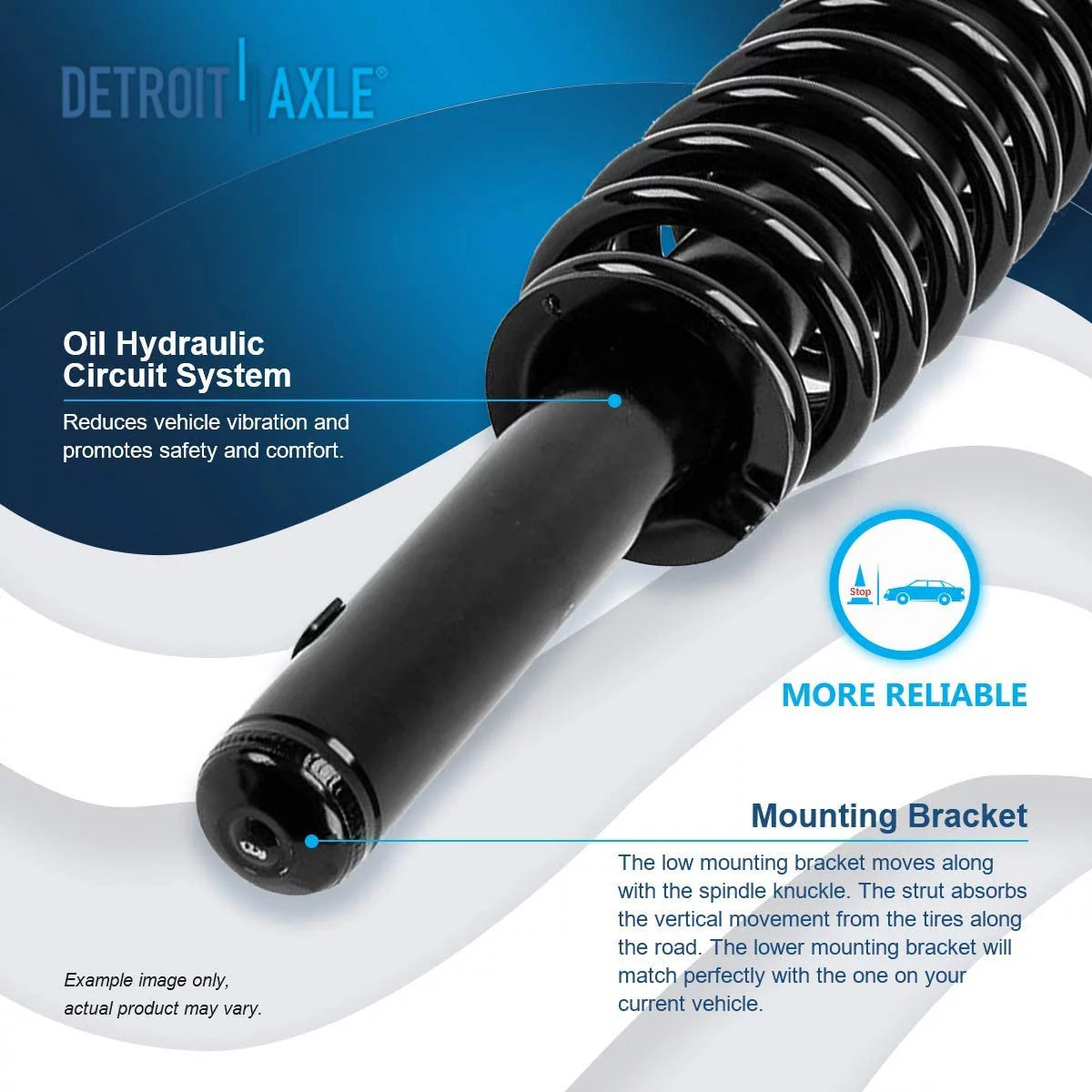 Detroit Axle - Front Sizetruts for 1997-2001 Honda CR-V Complete 2 Sizetruts w/Coil Sizepring 1998 1999 2000 Replacement Quick Install Ready Sizetruts Assembly