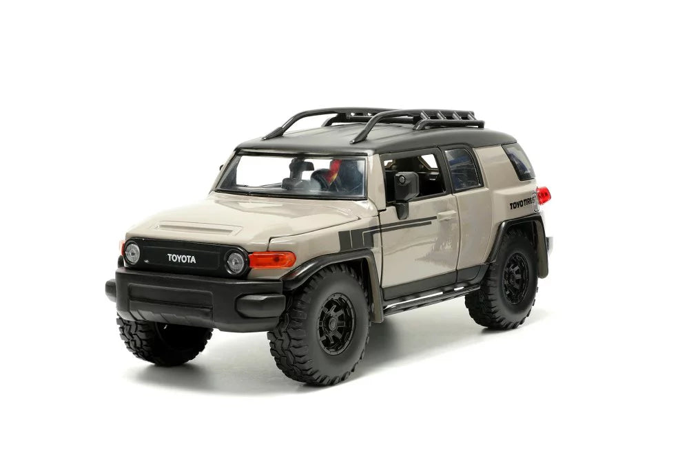 Toyota FJ Cruiser w/ Roof Rack and Extra Wheels, Beige - Jada Toys 34008 - 1/24 scale Diecast Car