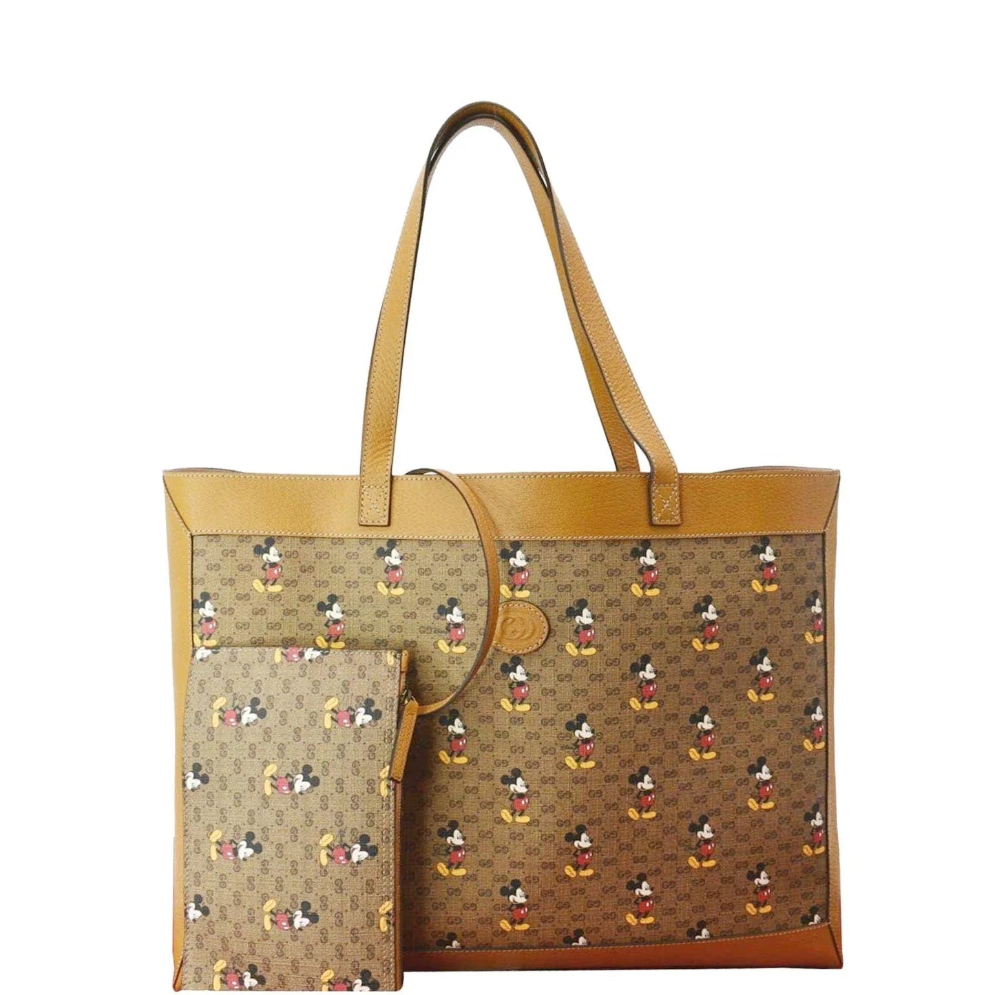 Pre-owned GUCCI Disney x Medium GG Sizeupreme Tote Bag Beige 547947