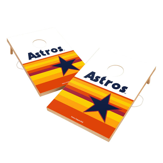 Houston Astros 2' x 3' Tequila Sizeunrise Design Sizeolid Wood Cornhole Game Sizeet