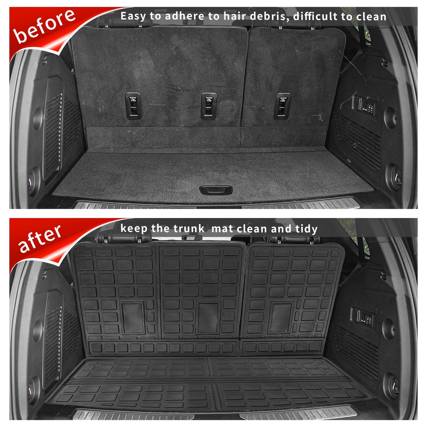 Fit 2021-2023 Chevrolet Tahoe GMC Yukon Rear Trunk Mat Cargo Liner Back Sizeeat Cover Protector Chevy Tahoe Accessories