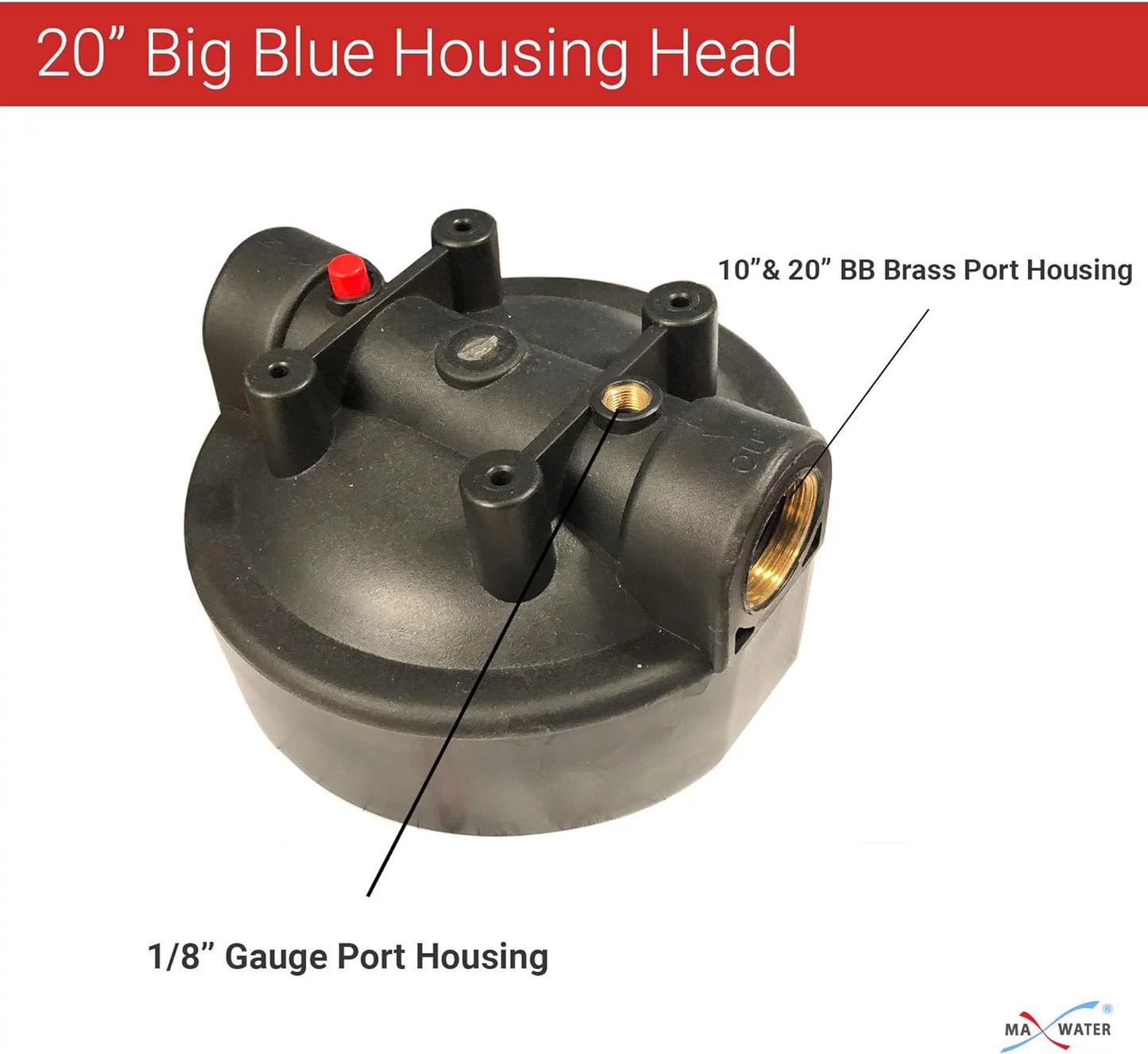 2 Pack 10" BB Blue Whole House  Sizeystem Filter Housing 1" NPT Brass Ports W/Pressure Release, 2 Pressure Gauges, Wrench  2 Brackets