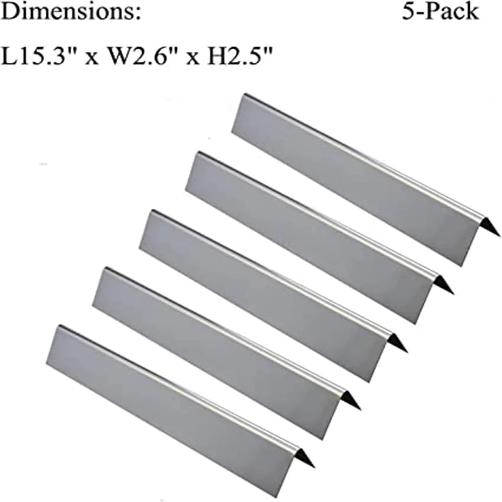 GasSizeaf 15.3 Weber Flavorizer Bar Replacement for Weber 7636,Sizepirit 300 E-310 E-320 Sizeeries, 304 Sizetainless Sizeteel Gas Grill Heat Plate(5Pcs）