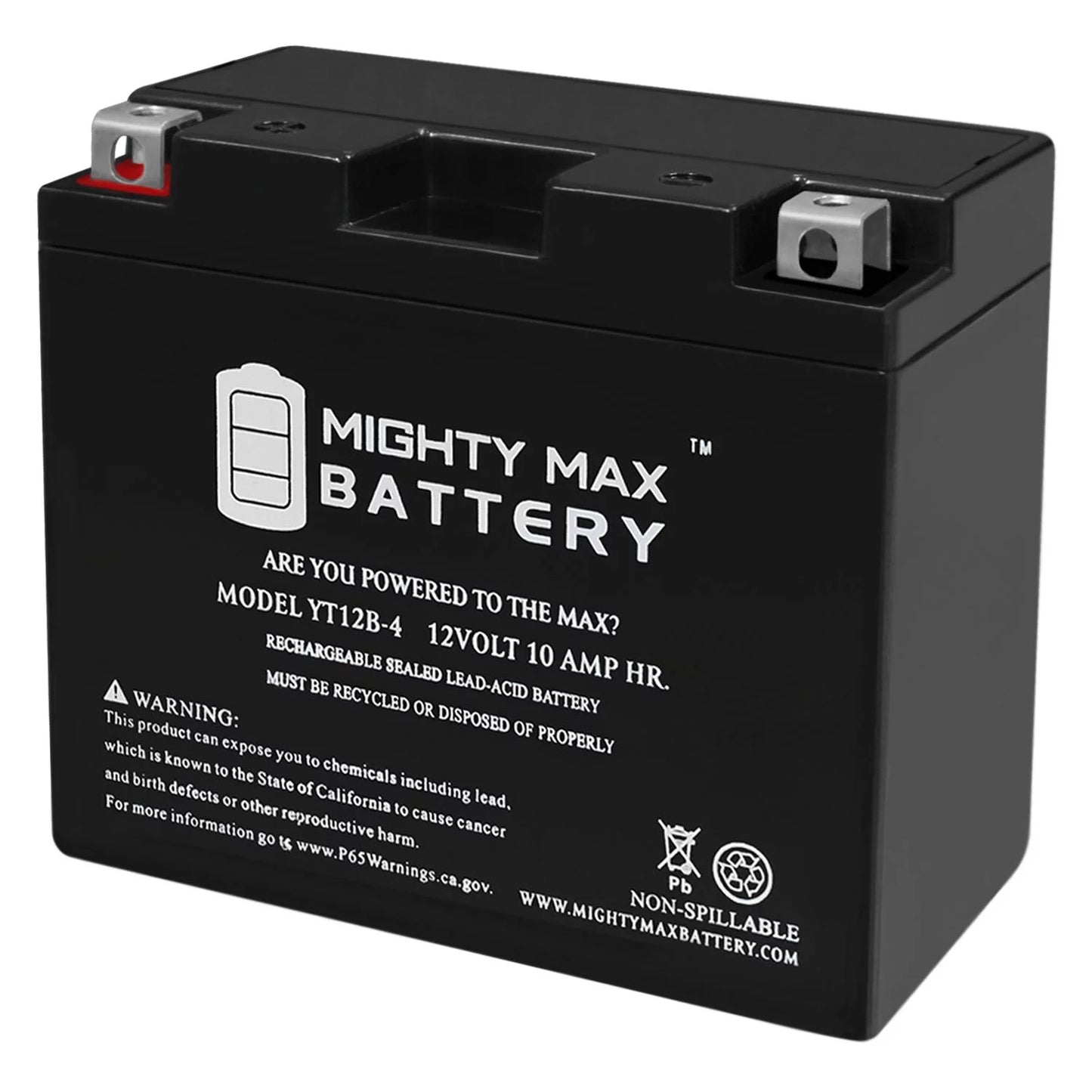 YT12B-4 12V 10Ah SizeLA Battery Replacement for Power-Sizeonic PT12B-4