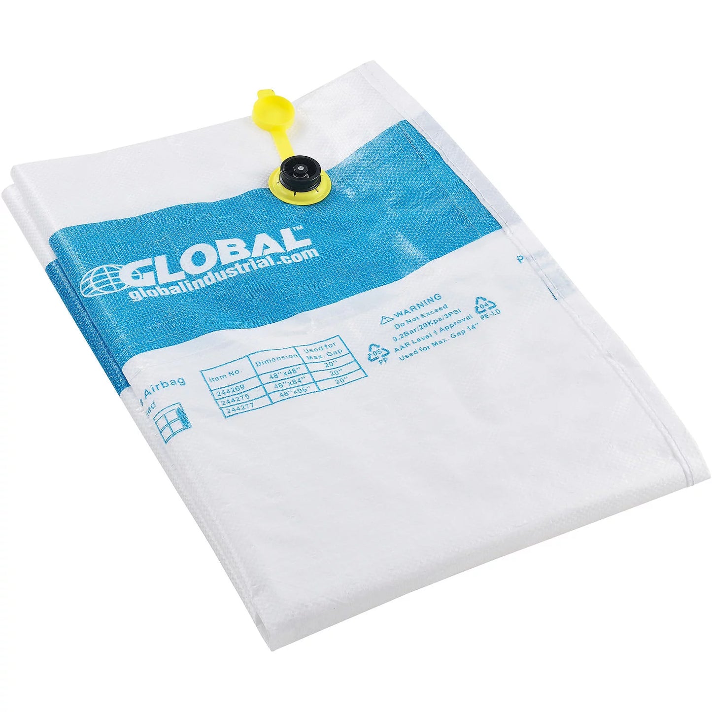 Global Industrial Polywoven Dunnage Air Bags, 2 Ply, 48"W x 48"L, Lot of 25