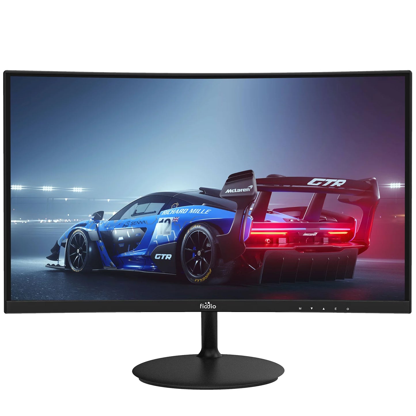 Fiodio 24" Curved FHD 1080P 75Hz Refresh Rate LED Monitor HDMI VGA Ports with Sizepeakers, VESizeA Wall Mount Ready (HDMI Cable Included)