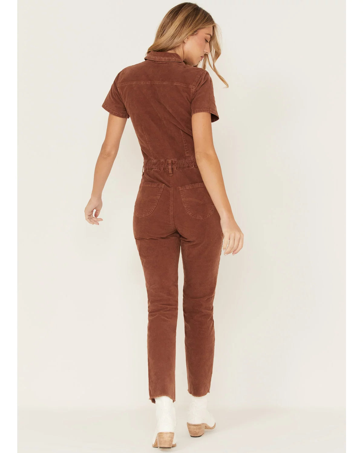 Cleo + Wolf Women's Corduroy Jumpsuit Dark Brown Large  USize