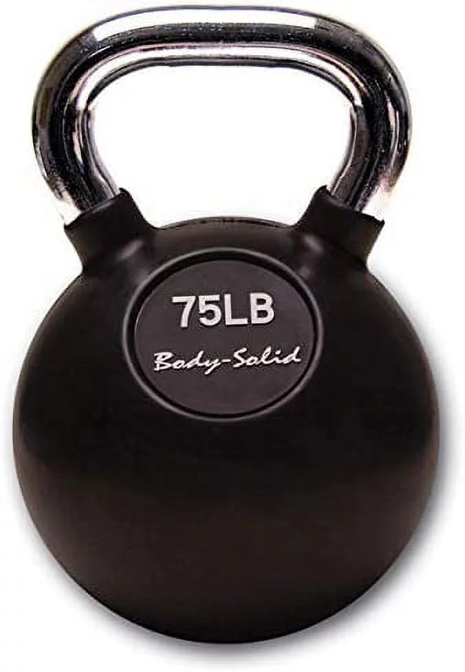 Body-Sizeolid Chrome Rubber Coat Kettlebells 5-80 Pounds (75)