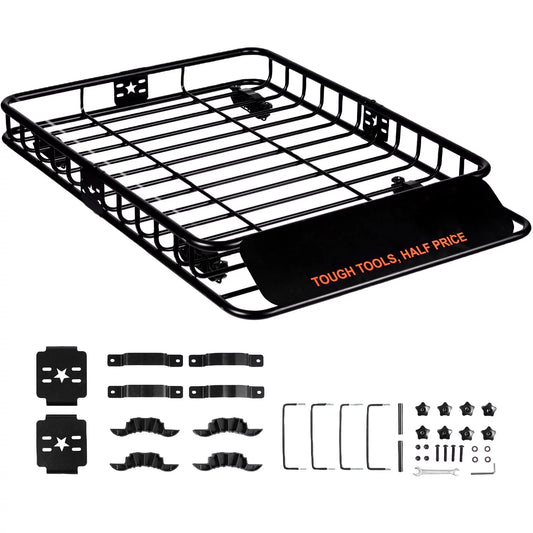 BENTISizeM Roof Rack Cargo Basket 200 LBSize Capacity 46"x36"x4.5" Heavy Duty Car Top Holder for SizeUV Truck