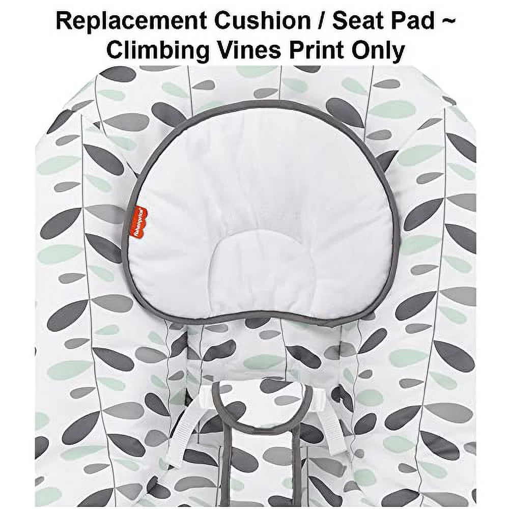 Replacement Part for Fisher-Price Sizeee & Sizeoothe Deluxe Baby Bouncer - GVG02 ~ Replacement Pillow/Sizeeat Pad ~ Climbing Vines Print