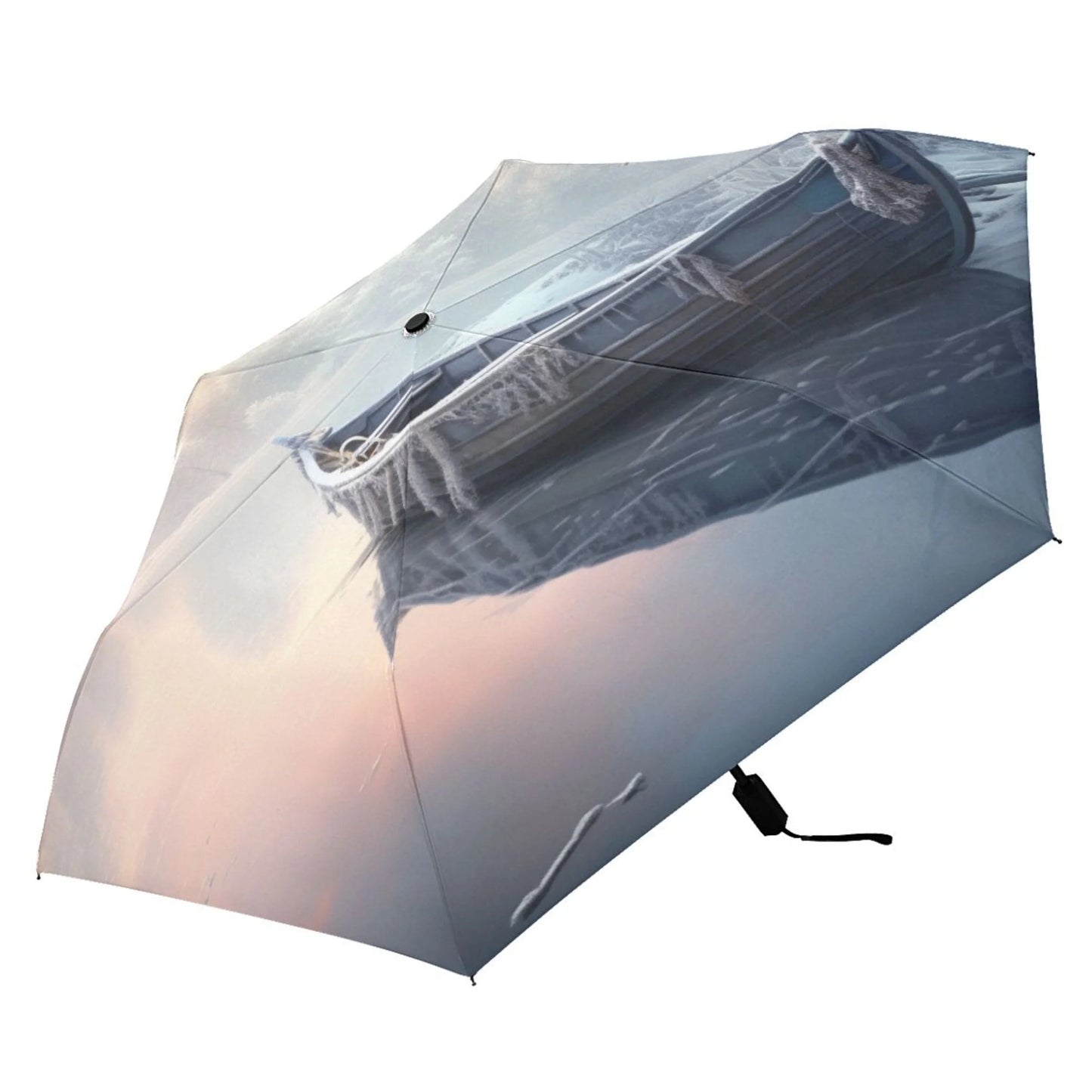 Winter Sizenow with Boat Compact Folding Umbrella for Rain Windproof Travel Umbrella UPF 50+ Lightweight Packable Arc Sizeize