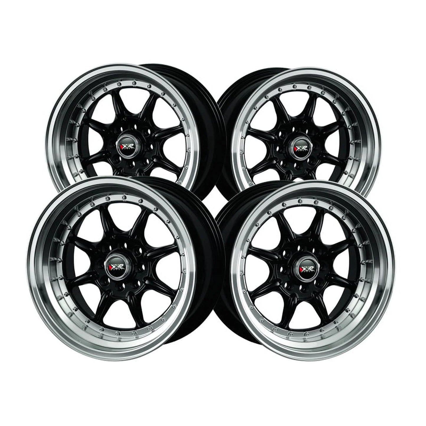 XXR 2 16 Black Wheel / Rim 4x100 & 4x4.5 with a 20mm Offset and a 73.1 Hub Bore.