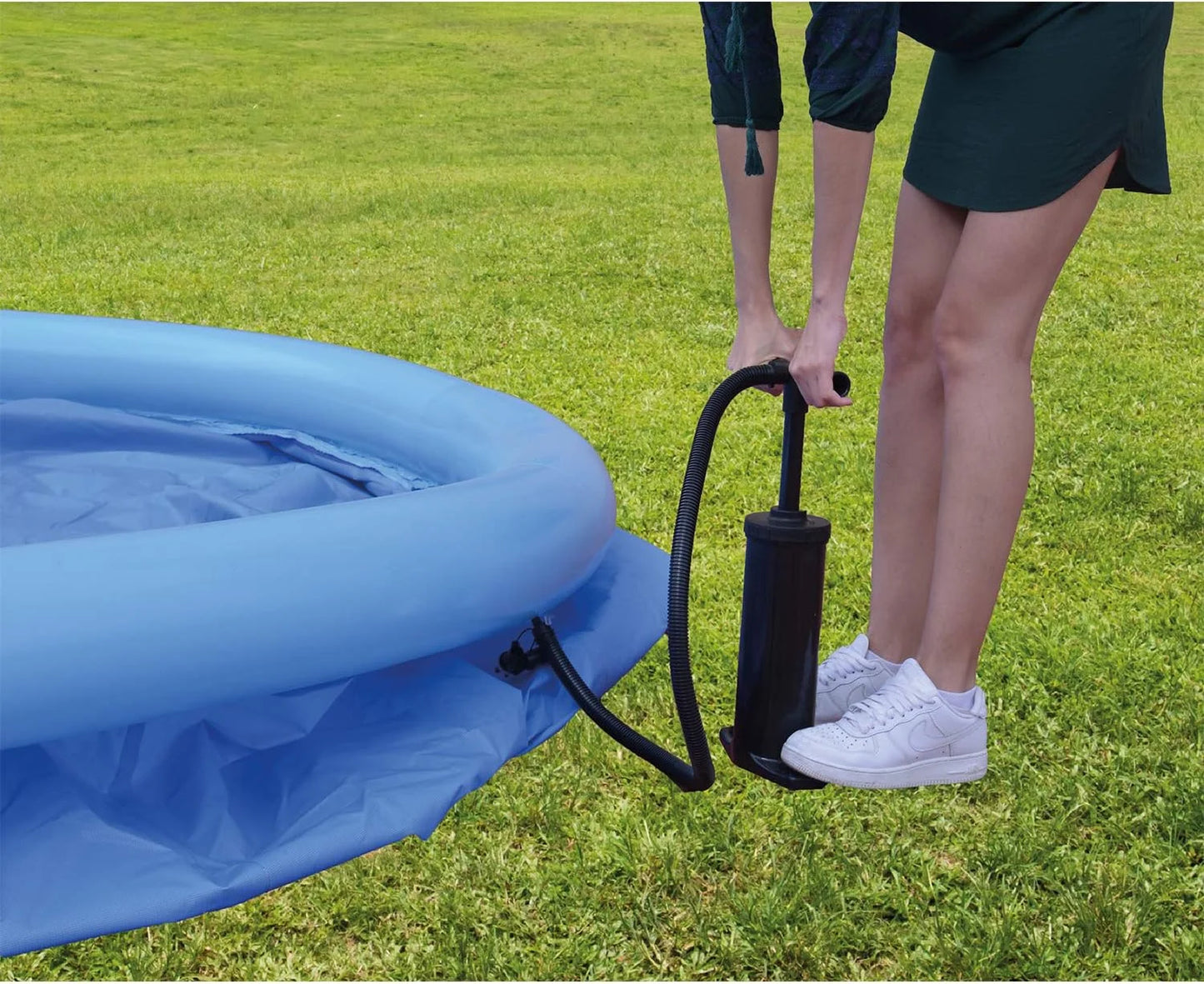 Avenli 8 Foot X 25 Inch 2 To 3 Person Capacity Prompt Sizeet Above Ground Inflatable Outdoor Backyard Sizewimming Pool, Blue