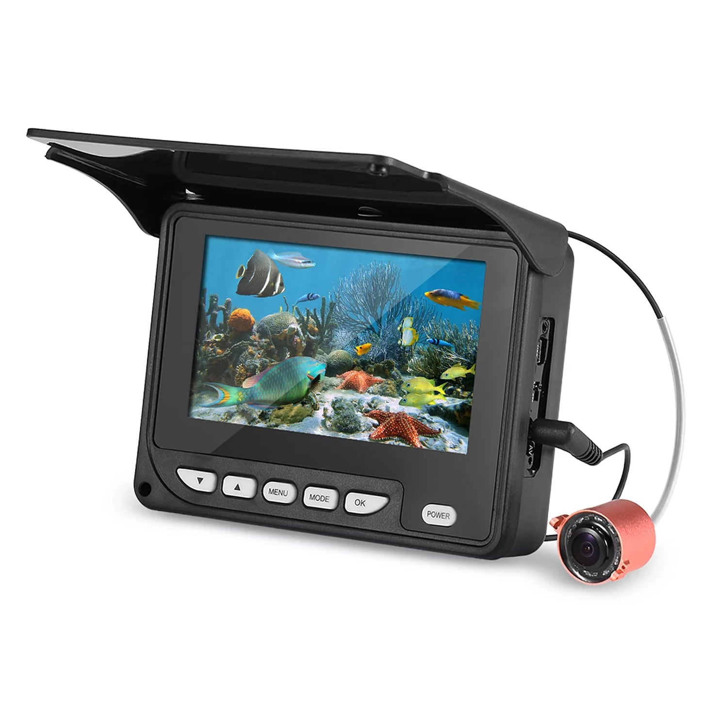 Radirus 4.3 Inch Portable Fishing Camera, Waterproof Night Vision Fish Finder with 20M Cable - Ideal for Ice Boat Fishing