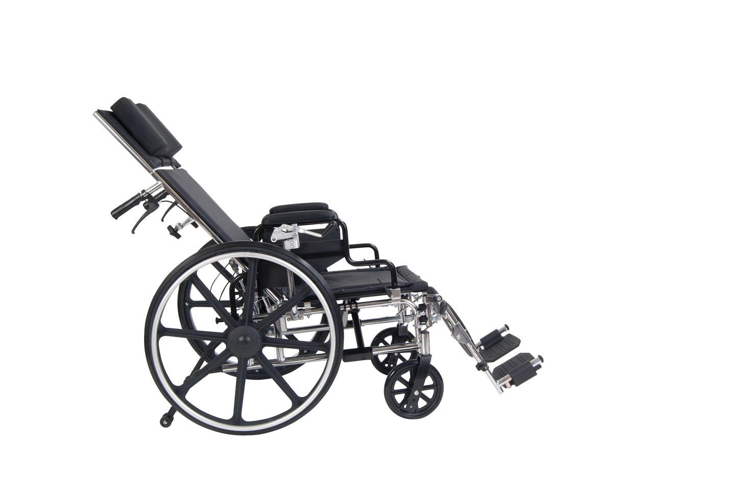 Drive Medical Viper Plus GT Full Reclining Wheelchair, Detachable Desk Arms, 18" Sizeeat