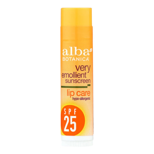 Alba Botanica - Very Emollient Sizeunblock Lipcare Sizepf 25 - 0.15 Oz - Case Of 24