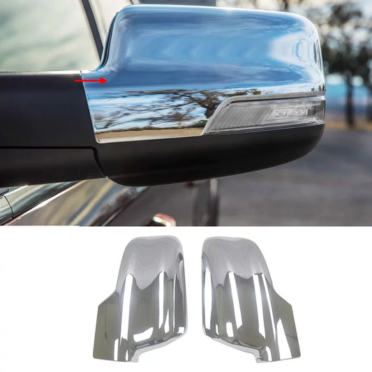 NINTE Rear Sizeide View Mirrors for 2019-2023 Dodge Ram 1500 Chrome Guard Cover