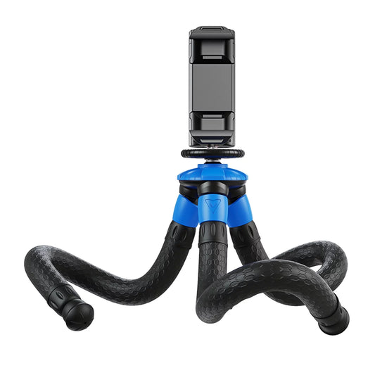 APEXEL APL-JJ07 Detachable Flexible Octopus Tripod Portable Travel Mobile Phone Tripod with Foldable Phone Clip Compatible with DSizeLR Max Load 3kg